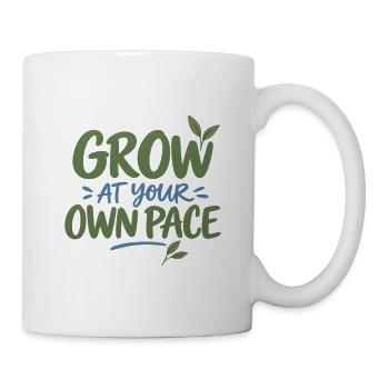 Grow at Your Own Pace - Tasse - Weiß - Rechts