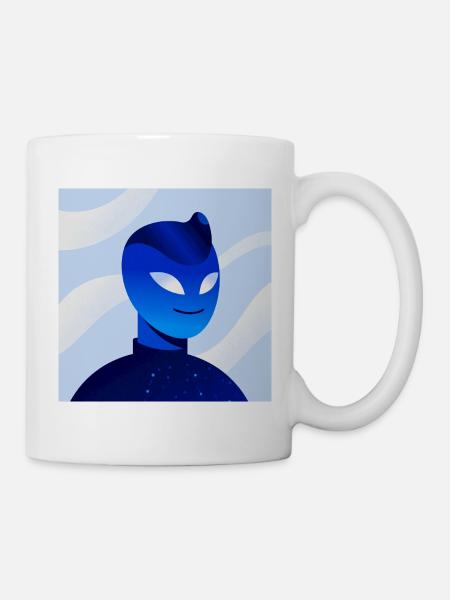 Blue Gradient Mask Avatar - Tasse - Weiß