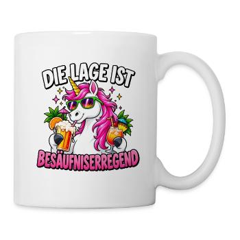 Besäufniserregendes Einhorn Party - Tasse - Weiß - Rechts