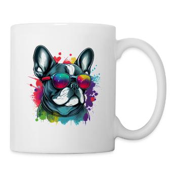 Süßer Frenchie-Hund - Tasse - Weiß - Rechts