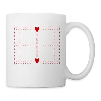 Tennisplatz - Tasse - Weiß - Rechts