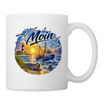 Moin Küstenzauber Seestimmung - Tasse - Weiß - Rechts