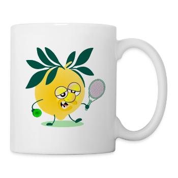 Kinder Tennis Zitrone - Tasse - Weiß - Rechts