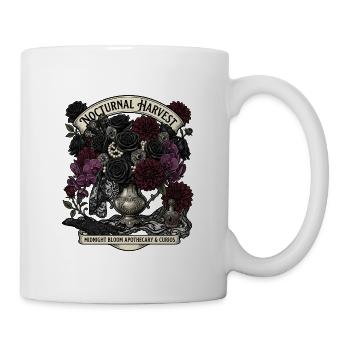 Gotischer Strauß aus Nachtblumen - Tasse - Weiß - Rechts