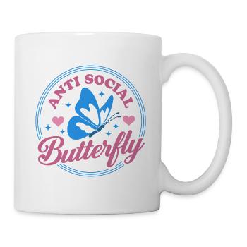 Anti Social Butterfly - Mug - white - Right