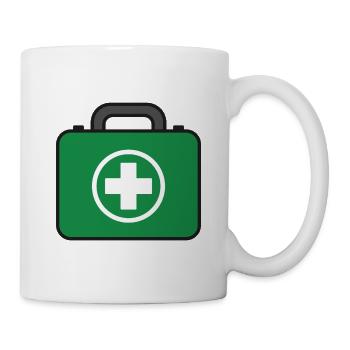 Trousse de premiers secours verte - Mug blanc - blanc - Droite