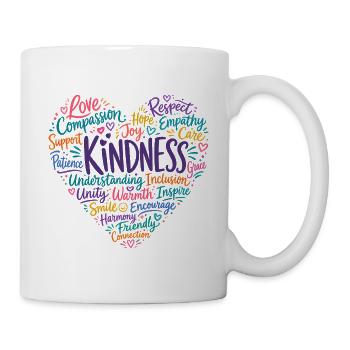 Freundlichkeit Mitgefühl Empathie Respekt - Tasse - Weiß - Rechts