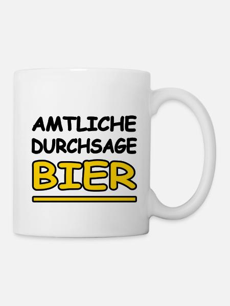 Bier - Tasse - Weiß