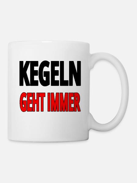 Kegeln - Tasse - Weiß