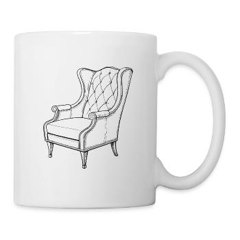 Flügelstuhl - Tasse - Weiß - Rechts