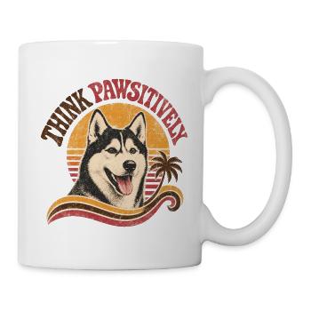 Denk an Pawsitively Husky Sunset Tee - Tasse - Weiß - Rechts