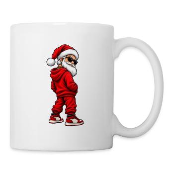 Gangster Weihnachtsmann im Streetwear Look - Tasse - Weiß - Rechts