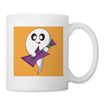Geist mit violetter Gitarre - Tasse - Weiß - Rechts