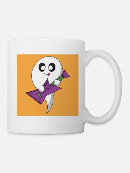 Geist mit violetter Gitarre - Tasse - Weiß
