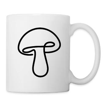 Pilz Wald Natur Herbst Naturfreund - Tasse - Weiß - Rechts