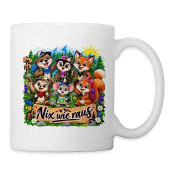 Waldtiere Outdoor - Tasse - Weiß - Rechts