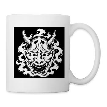 Hannya Maske - Tasse - Weiß - Rechts
