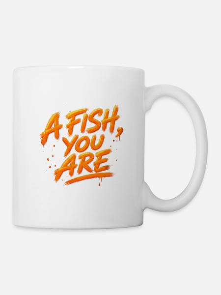 A Fish You Are Angler Spruch - Tasse - Weiß