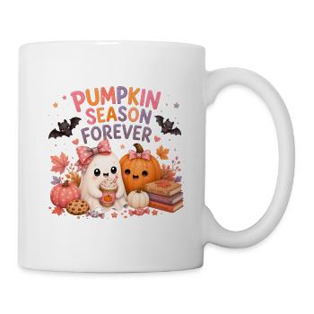 Süßer girly Geist mit Kürbis  - Tasse - Weiß - Rechts