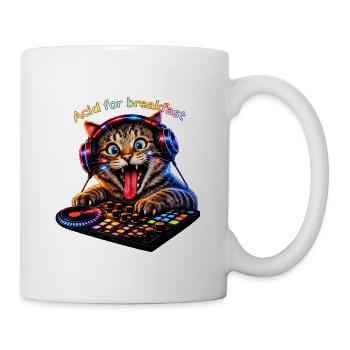 DropWild Milo the the cat DJ - Tasse - Weiß - Rechts