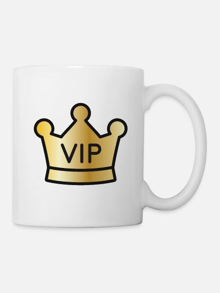 Goldene VIP-Krone - Tasse - Weiß