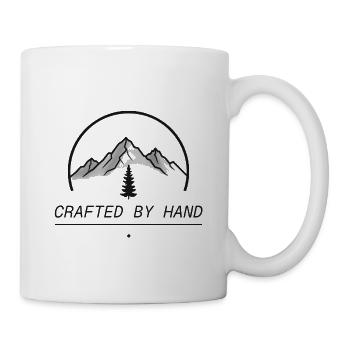 Handgefertigt – Bergkiefer - Tasse - Weiß - Rechts
