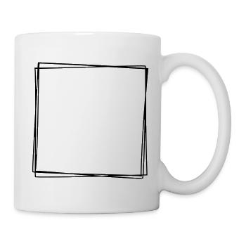 Rahmen handgezeichnet - Tasse - Weiß - Rechts