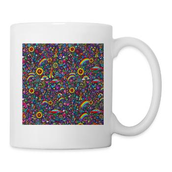 Psychedelische Friedensparade - Tasse - Weiß - Rechts