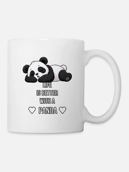 Life is Better with a Panda - Tasse - Weiß