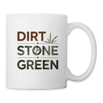 Dirt Stone Green – Landschaftsbau & Gartenbau Desi - Tasse - Weiß - Rechts