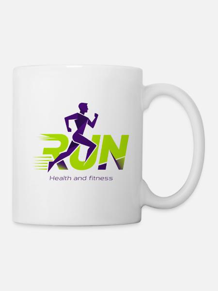 Neon Run – Gesundheit & Fitness - Tasse - Weiß