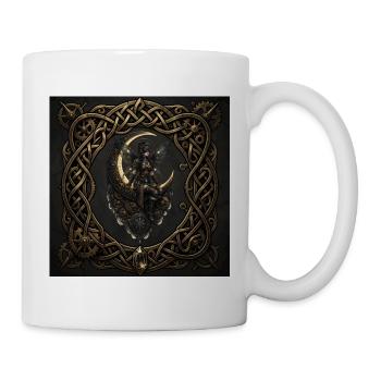Lunar-Steampunk-Fee mit Zahnrädern - Tasse - Weiß - Rechts