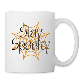 Stay Spooky Spider Web Grafik - Tasse - Weiß - Rechts