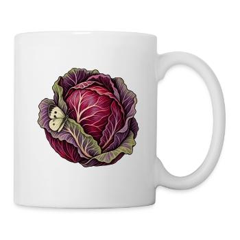 Rotkohl und Weißling - Tasse - Weiß - Rechts