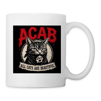 ACAB – ALL CATS ARE BEAUTIFUL - Tasse - Weiß - Rechts