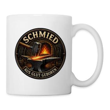 Schmied – Aus Glut geboren - Tasse - Weiß - Rechts