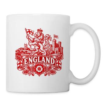 Heraldischer Löwe Englands - Tasse - Weiß - Rechts