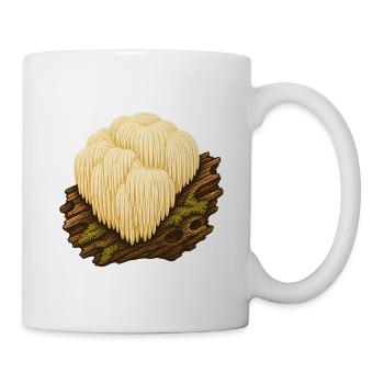 Igelstachelbart auf Totholz - Tasse - Weiß - Rechts