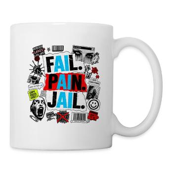 AI Grunge-Glitch-Tee - Tasse - Weiß - Rechts