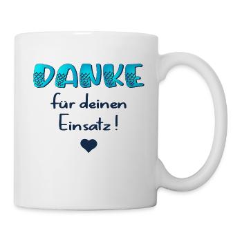Danke für Einsatz - Tasse - Weiß - Rechts