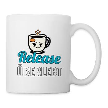 Release überlebt — Shirt für DevOps & Teams - Tasse - Weiß - Rechts