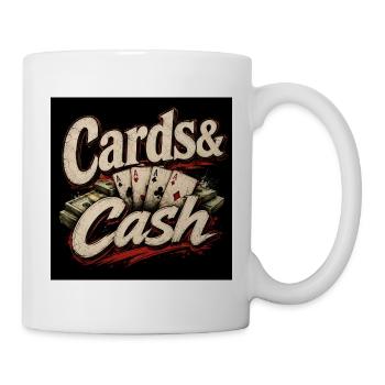 Karten & Bargeld Retro - Tasse - Weiß - Rechts