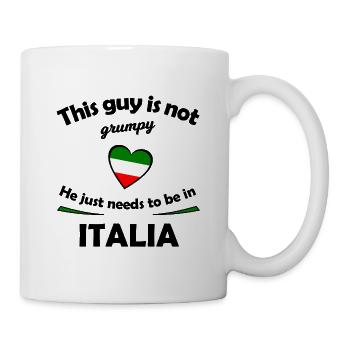 Herz mit italienischer Flagge Grün Weiß Rot - Tasse - Weiß - Rechts