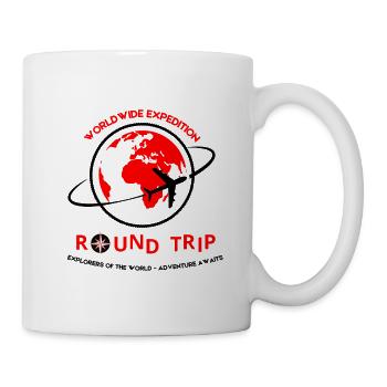Hin- und Rückfahrt – Weltweite Expeditionsreise - Tasse - Weiß - Rechts