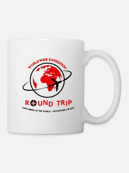 Hin- und Rückfahrt – Weltweite Expeditionsreise - Tasse - Weiß