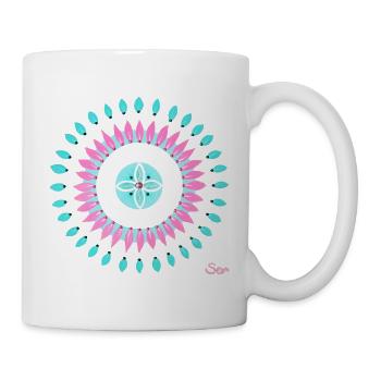 Mandala Blüte Konzentration - Sonja von Staden - Tasse - Weiß - Rechts