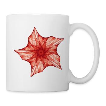 Roter Seestern - Tasse - Weiß - Rechts