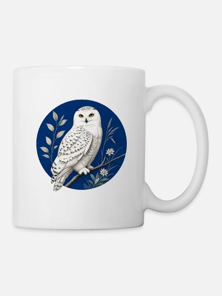Schneeeule Bubo-Skandiacus - Tasse - Weiß
