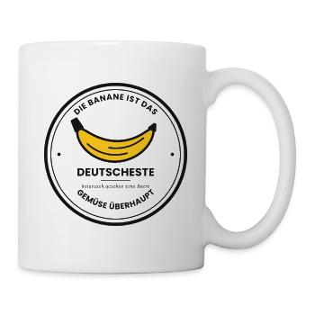 Die Banane ist das deutscheste Gemüse überhaupt - Tasse - Weiß - Rechts
