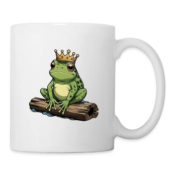 Froschkönig mit Krone - Tasse - Weiß - Rechts